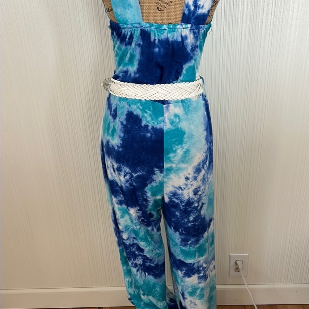 Blue Tie-Dye Jumpsuit - Picture 8 of 13